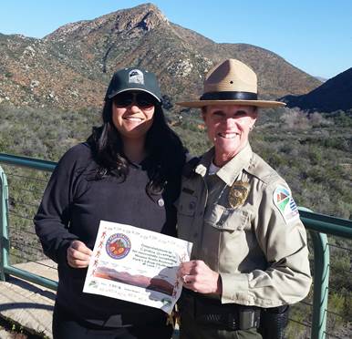 Cynthia Guerrero (with Ranger Chris on right)